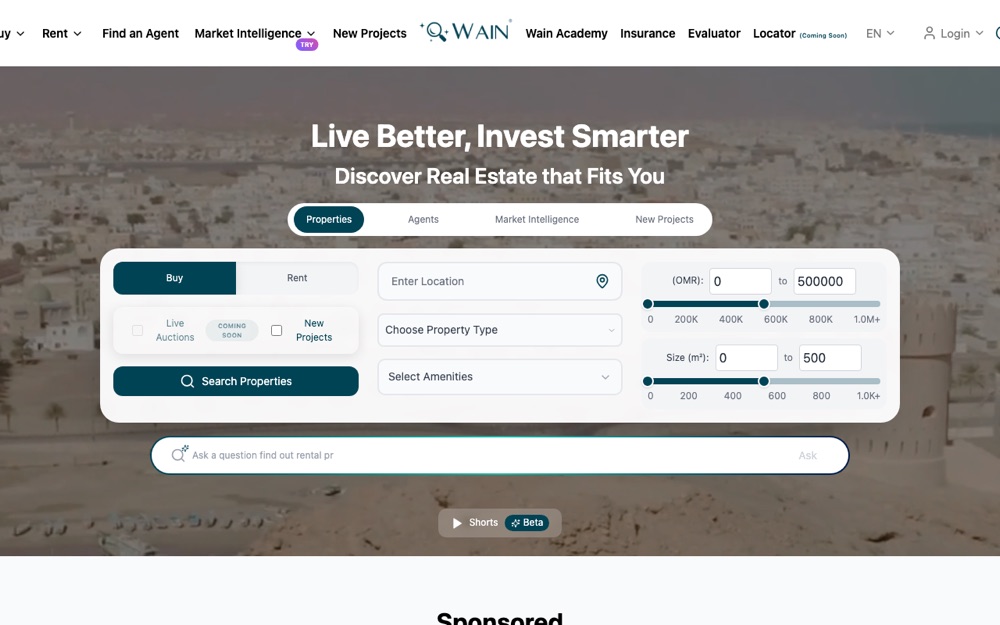 Wain real estate platform